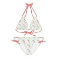 thumbnail image 2 of Colorful Polka Dots Strappy Swimsuit Bikini Set-Beach Pool Wear-Jacuzzi, 2 of 8