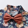 thumbnail image 5 of ASFGIMUJ Toddler Boys Short Sleeve Floral Prints T Shirt Tops Vest Coat Shorts Kids Gentleman Outfits,Size 18 Months-24 Months, 5 of 7