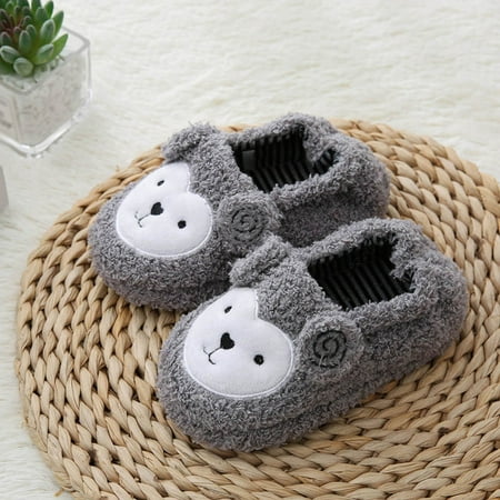 

Childrens Girl Cotton Slippers Cute Stereoscopic Animal Ears Warm Indoor Non Slip Cotton Slippers