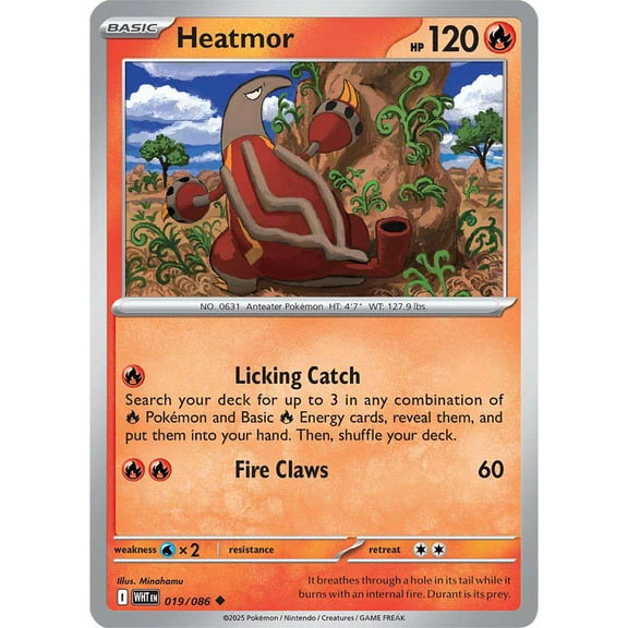 Pokemon White Flare Uncommon Heatmor #19