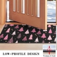 thumbnail image 3 of Black and Pink Christmas Tree Pattern Door Rugs,Washable Non Slip Door Mats Indoor,Decorative Door Mats,Entry Mat Indoor for Entrance,Bedroom,Kitchen,Bathroom,17"x30", 3 of 6