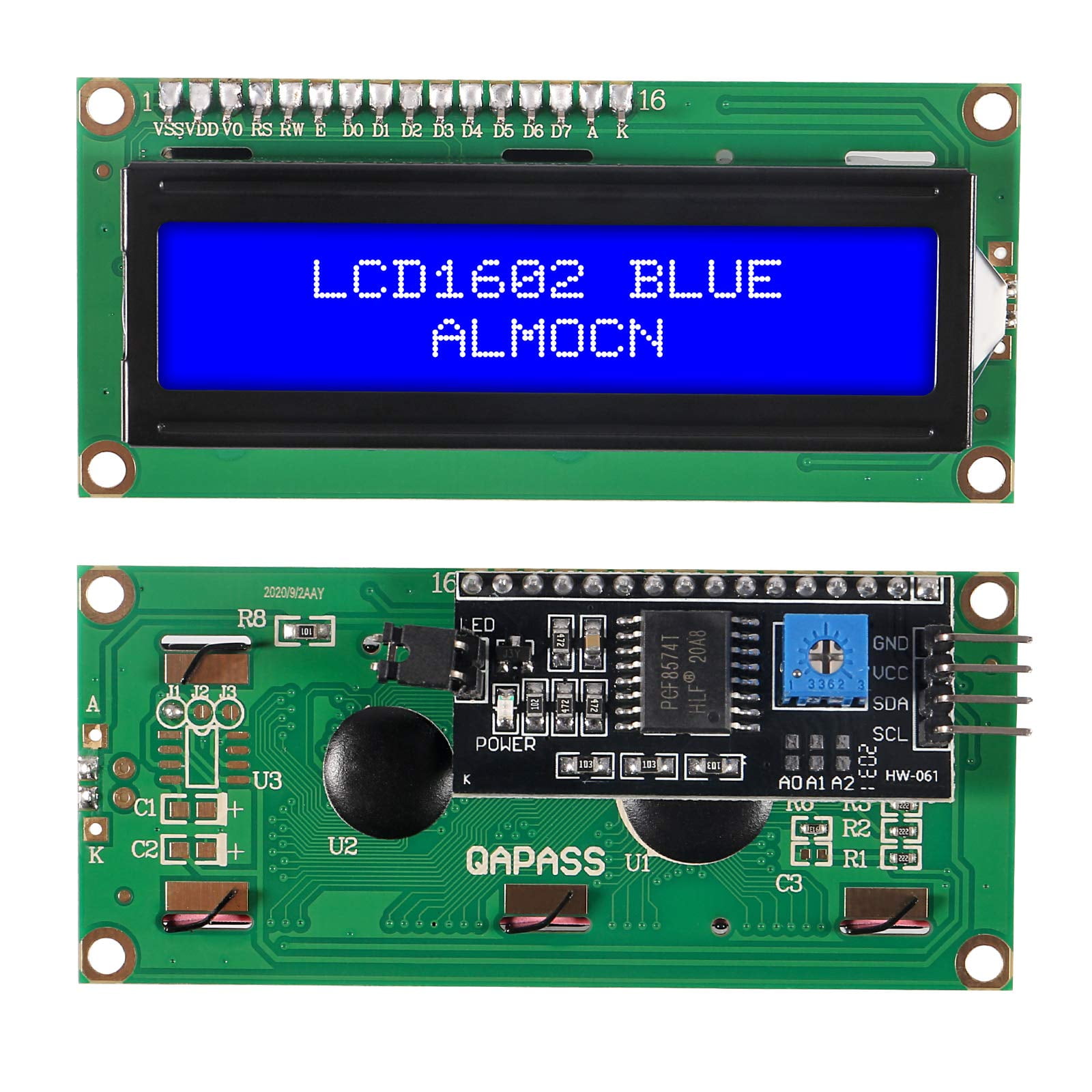 blue iic i2c twi 1602 16x2 serial lcd module display factory