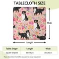 thumbnail image 2 of Bernese Mountain Dogs with Pioneer Flower Square Fitted Tablecloth with Elastic Edge,Square Table Cover,Washable Elastic Table Cover for Home Kitchen Party Decor 34"x34", 2 of 6
