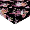 thumbnail image 4 of Ambesonne Tropical Fitted Sheet, Crystal Gems Roses Art, Full Size, Dark Magenta and Khaki, 4 of 5