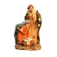 thumbnail image 2 of Nativity Scene Figurine Xmas Statue Resin Manger House Display for Living Room Office Christmas Centerpiece, 2 of 9