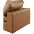 thumbnail image 5 of Meridian Furniture Comfy Cognac Faux Leather Modular Sectional, 5 of 11