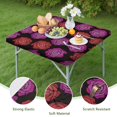 thumbnail image 4 of Pioneer Flower Floral Print Pattern Square Fitted Tablecloth with Elastic Edge,Square Table Cover,Washable Elastic Table Cover for Home Kitchen Party Decor 34"x34", 4 of 6
