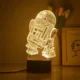 thumbnail image 3 of Lámpara LED 3D con figuras de anime, Iron Man, Spiderman, figuras de acción de Disney, lámpara LED para dormitorio de niños, juguetes, modelo de decoración, regalo para niños, 3 of 5