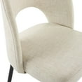 thumbnail image 6 of Modway Rouse Dining Side Chair Upholstered Fabric Set of 2 in Black Beige, 6 of 7