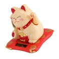 thumbnail image 5 of Gonyscag Solar Powered Cute Waving Cat Good Luck Wealth Welcoming Cats Home Display Car Decor(Yellow), 5 of 8