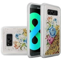 GSA Liquid Glitter Antique Flower Candy Case For Samsung Galaxy S8 Plus