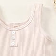 thumbnail image 7 of Qopobobo Girl Summer Outfits Girl Summer Outfits Baby Girl Clothes Toddler Summer Outfits Clothing Sleeveless Ruffle Tank Top Shorts Sets with Hat for Girls Pink,7-8 Years, 7 of 7
