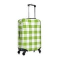 thumbnail image 3 of Kdxio White Green Plaid Pattern Luggage Cover for Travel,Elastic and Durable,Fits 18-32 Inch,-No luggage included, 3 of 8