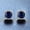 Dark Blue, variant on Men Women Sterling Silver Plated Cubic Zircon Square Stud Earrings E36