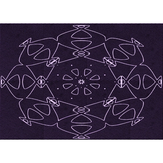 Ahgly Company Machine Washable Indoor Rectangle Transitional Midnight Gray Area Rugs, 5' x 7'