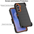 thumbnail image 4 of Galaxy S25 FE 5G Case,Takfox Samsung S25 FE Holster Phone Case with Built-in Screen Protector Swivel Belt Clip [3 Layers] Heavy Duty Full Body Protection Shockproof Kickstand Cover -Black/Orange, 4 of 8