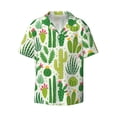thumbnail image 5 of PAYOHTO Different Cactus Mens Hawaiian Casual Short-sleeved Shirt Tropical Summer Beach Button Down Shirts, 5 of 7
