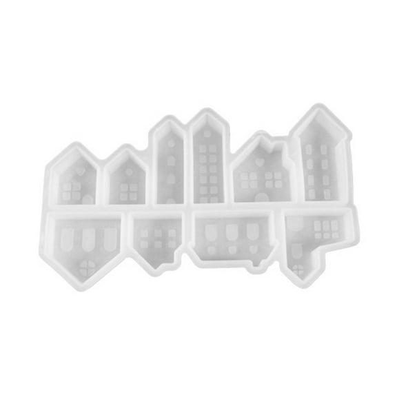 Shoreew Silicone Molds House Candle Molds for Casting Creative House Molds with Window Epoxy Resin Molds for Soy Wax Candles Soap