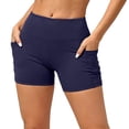 thumbnail image 7 of Pluz Size Pockets Women's Stretchy Yoga Shorts High Waisted 3 Inch Biker Shorts Soft Comfy Wear for 2026 Summer Exercise and Daily Wear, 7 of 7