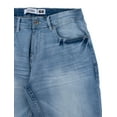 thumbnail image 4 of Men's Flex Stretch Slim Skinny Fit Casual Denim Jeans Shorts, Light Blue Wash (White Stitch), Size 36, 4 of 9