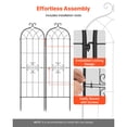 thumbnail image 4 of KFFKFF Garden Trellis, 71 x 20 inch Rose Trellis, 8 Packs Garden Flower Rose Trellises with Powder-Coated Finish & Convenient Locking Design, Plant Support Trellises for Flowers, 4 of 9