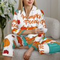 thumbnail image 6 of Easygdp Fall Pumpkins Women's Long-Sleeve Shirt and Full-Length Bottom Pajama Set,Two Piece Loungewear Soft Pajama Top and Pants Pjs Sleepwear-Small, 6 of 7