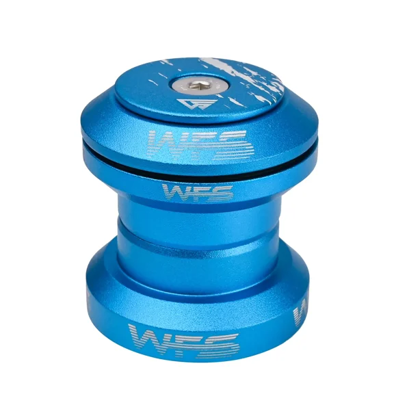 WFS NV.37 1-1/8 inch CNC Threadless MTB Road Headset with Top Cap , Blue, HS01ZQBLU