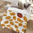 thumbnail image 2 of Blanket Chicken Nuggets Fried Throws Gift for Kids Boys Girls Plush Lightweight Sheet Funny Food Stuffed Super Soft Flannel Blankets Men Women Bedding for Party Couch Bed-80"x60" Queen for Adult, 2 of 6