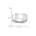 thumbnail image 3 of 14k White Gold 8mm Men's Flat Plain Classic Wedding Band Ring Size 6, 3 of 4