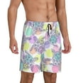 thumbnail image 2 of Naloa Sea Turtles Men's Short Pajama Pants, Lounge Comfort Shorts with Elasticized Waistband and Side Pockets - Medium, 2 of 9
