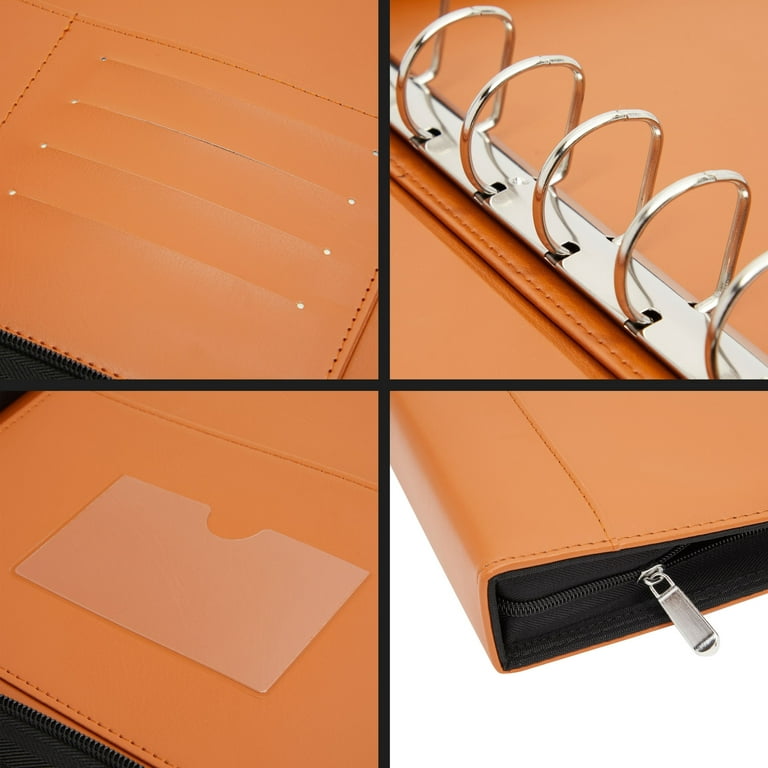 Leather portfolio ring binder