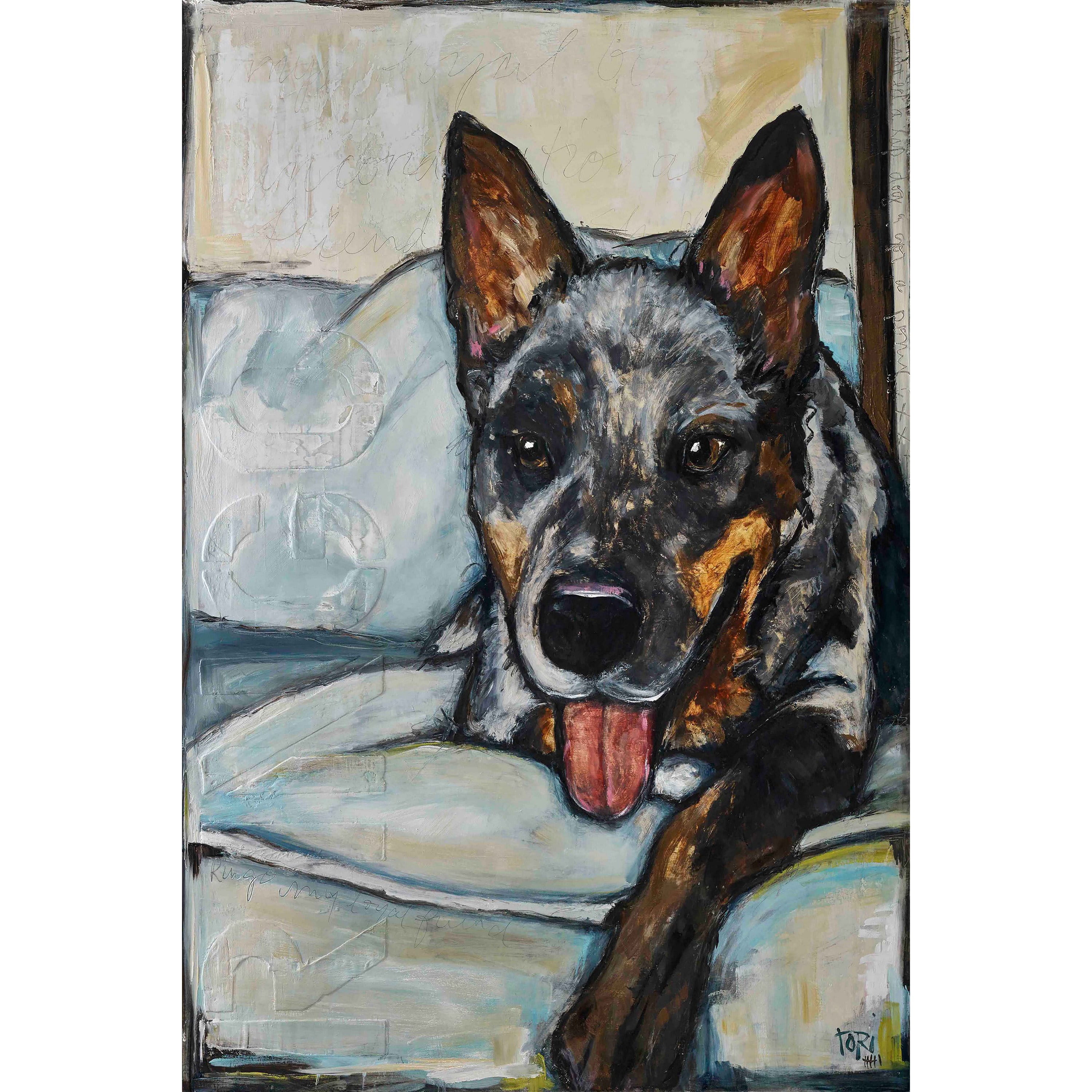 Marmont Hill "Unconditional Friend" by Tori Campisi Painting Print on Canvas