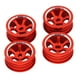 thumbnail image 3 of Juego de 4 llantas rojas para coches RC WLtoys escala 1:28 (todos los modelos K979). rojo, 3 of 4