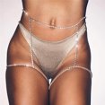 thumbnail image 4 of Mightlink Body Chain Sexy Charming Single Loop Anti-scratch All-Match Decorative Gift Full Rhinestone Summer Beach Bikini Thigh Waist Chain Body Accessories, 4 of 6