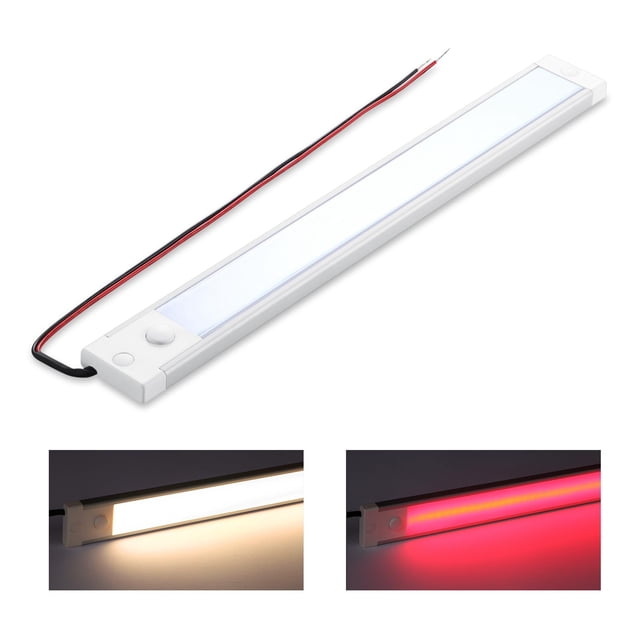Barra de luces LED Acegoo RV Interior de 30 cm con atenuador y luz roja