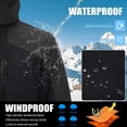 thumbnail image 5 of TACVASEN Men's Winter Waterproof Ski Jackets with Hooded Windproof Fleece Warm Snow Coat with Multi-Pockets For Hiking and Snowboarding ,Black Gray,XL, 5 of 7