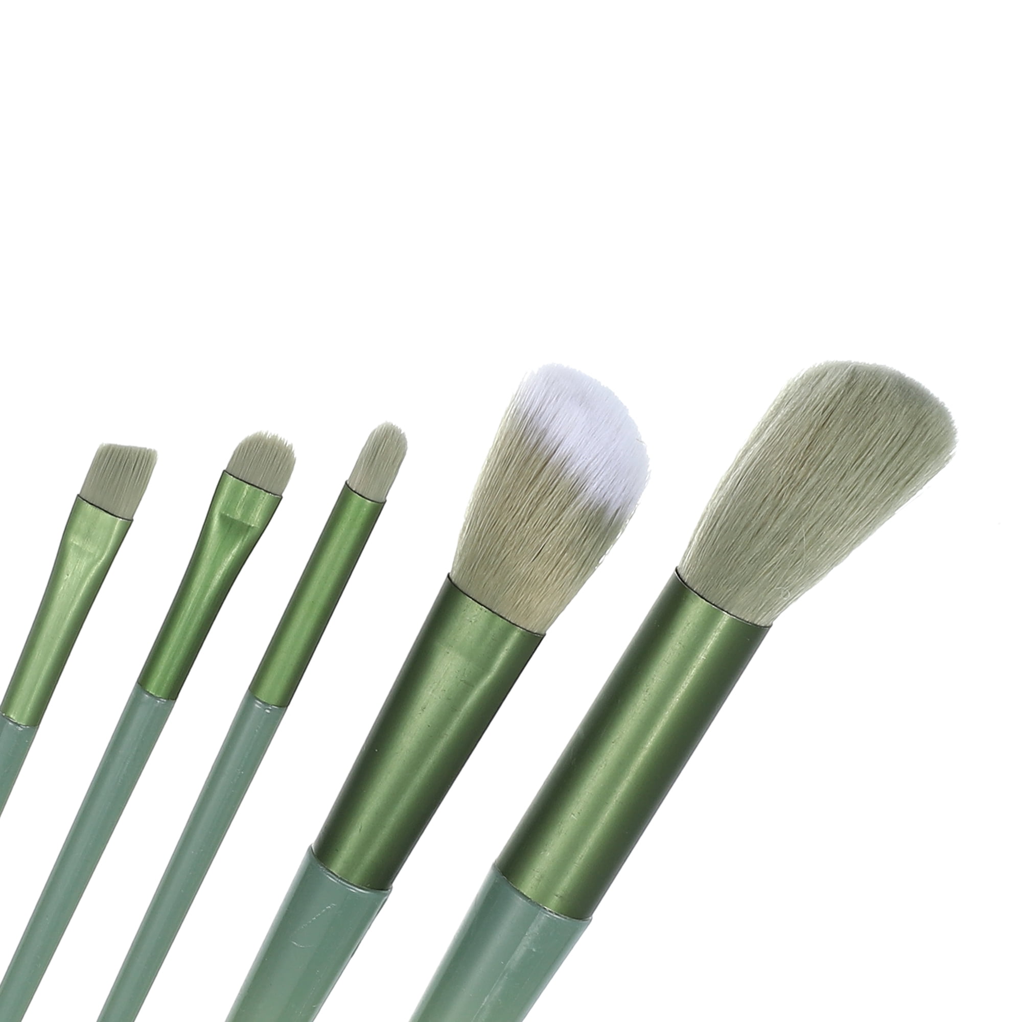 Unique Bargains 1 Set Travel Makeup Brush Travel Kit for Concealer Blush Green