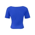 thumbnail image 3 of Women's Scoop Neck Short Sleeve Crop Tops Slim Fit T-Shirts, 3 of 5