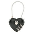 thumbnail image 2 of Candado de código Jadeshay de Bloqueo codificado para equipaje de 3 dígitos en forma de corazón color negro, 2 of 8