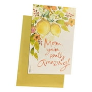 Mother's Day Greeting Card - Mom You're Really Amazing!, mom, glitter, with fruit, flower,leaves, glitter