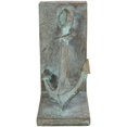 thumbnail image 6 of DecMode 4" Distressed Patina Anchor Blue Polyresin Bookends with Gold Foil Accents (Set of 2), 6 of 11