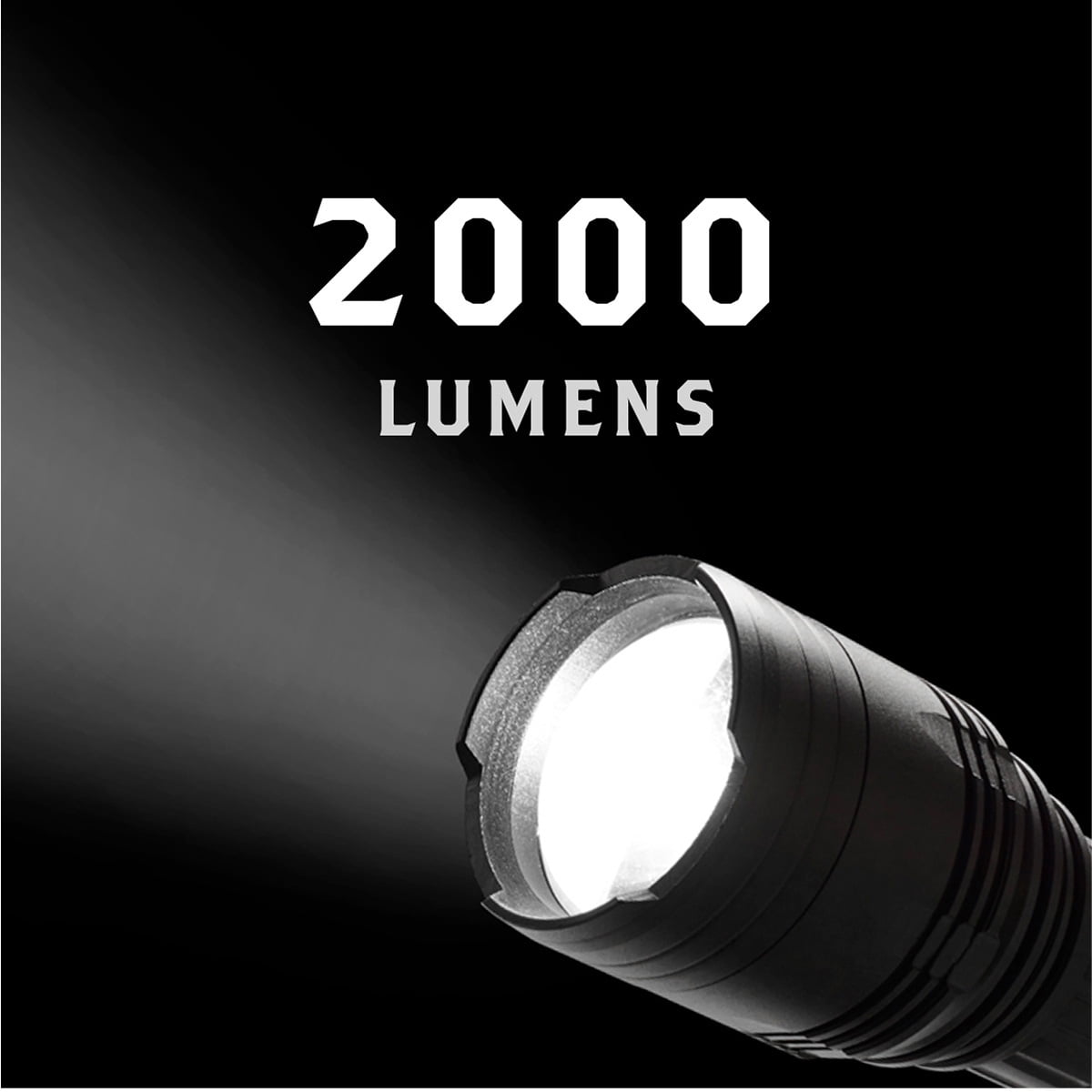 Scipio Tactical LED Flashlight 2000 Lumens