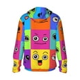thumbnail image 3 of Kll Doodle Faces Emotions Print Men'S Women’s Upf 50+ Sun Protection Outdoor Hoodie Jacket Long Sleeve Fishing Hiking Performance Shirt- 3x-Large, 3 of 8