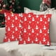 thumbnail image 4 of Ropa de cama, cubrecamas, cubrecamas y juegos, fundas de almohada navideñas de 45 x 45 cm, juego de almohadas rojas decorativas con forma de árbol de Navidad, decoración navideña de invierno para el h, 4 of 6