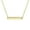 Dark-Blue, variant on Womens Inspirational Flat Bar Name Pendant Necklace 14K Gold Plated with Birthstone