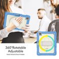 thumbnail image 3 of For iPad Pro 12.9 inch Case (2022/2021/2020/2018), 360 Rotating Shockproof Cover with Stand, Screen Protector, Shoulder Strap, Cream Navy, 3 of 7