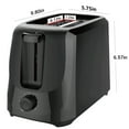 thumbnail image 3 of Mainstays 2-Slice Toaster with 6 Shade Settings and Removable Crumb Tray, Black, 3 of 7