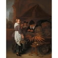 thumbnail image 2 of Quirijn Van Brekelenkam 15x18 Black Ornate Wood Framed Double Matted Museum Art Print Titled - The Vegetable Stall (1665), 2 of 5