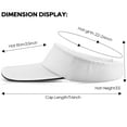 thumbnail image 6 of Elegant Choise Men Women Visor Sun Hat Adjustable Summer Golf Tennis Beach Cap Plain Colors, 6 of 18