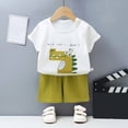 thumbnail image 6 of Baby Boy Clothes Short Sleeve Contrast Color Sweatshirt Toddler Boy Spring Summer Party Pants Set, 6 of 6